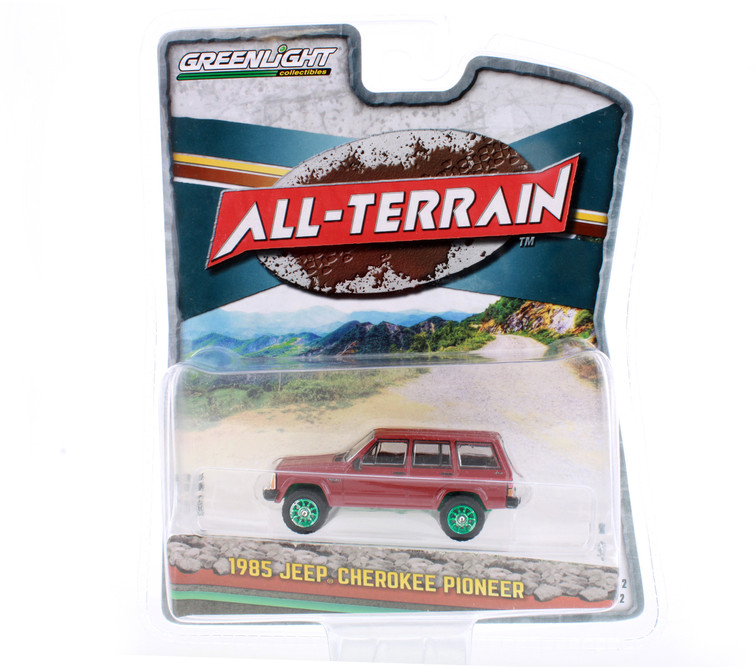 GREEN MACHINE 1985 Jeep Cherokee Pioneer, Red - Greenlight 35210/48 - 1/64 scale Diecast Model Toy Car