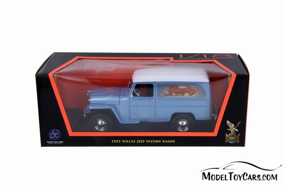 1955 Willys Jeep Station Wagon, Silver Blue - Lucky Road Signature