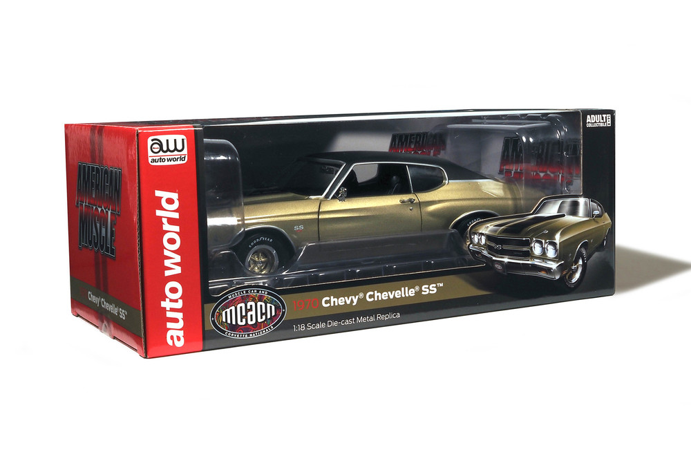 1970 Chevy Chevelle SS, Tricentennial Gold - Auto World AMM1332
