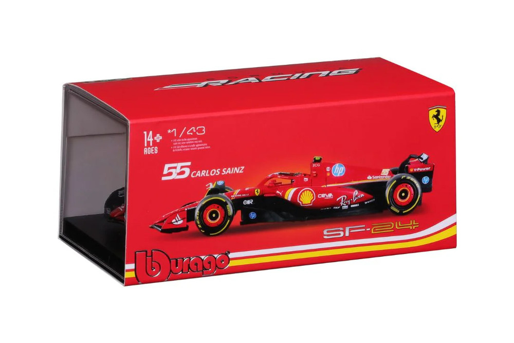 2024 Ferrari SF24, #55 Carlos Sainz - Bburago 18-36844/55 - 1/43
