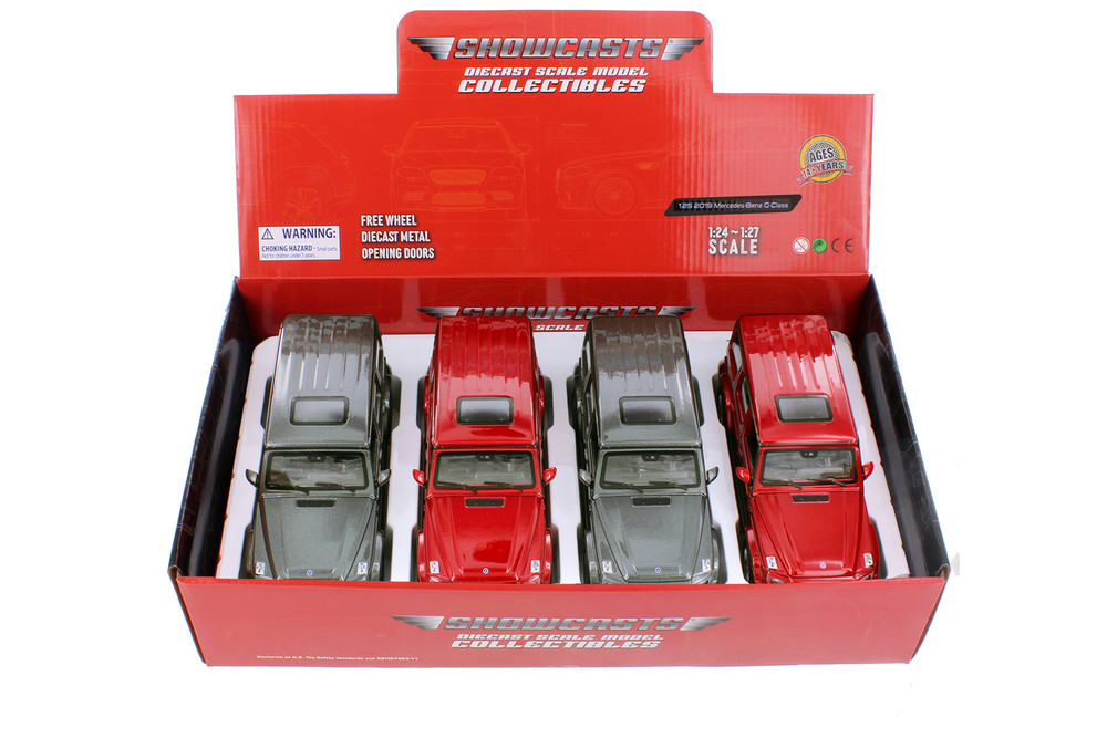 Box of 4 2019 Mercedes-Benz G-Class, ASSTD - Showcasts 37531 - 1/25 Scale Diecast Model Toy Cars