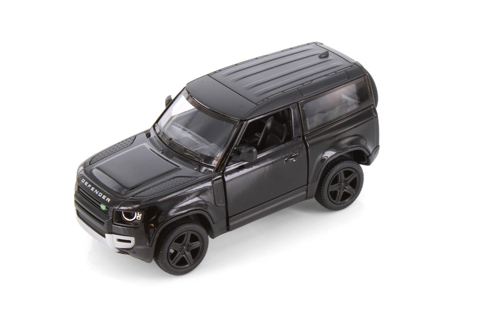 Box of 12 Land Rover Defender 90, Black - Kinsmart 5428DK - 1/36 Scale Diecast Model Toy Cars