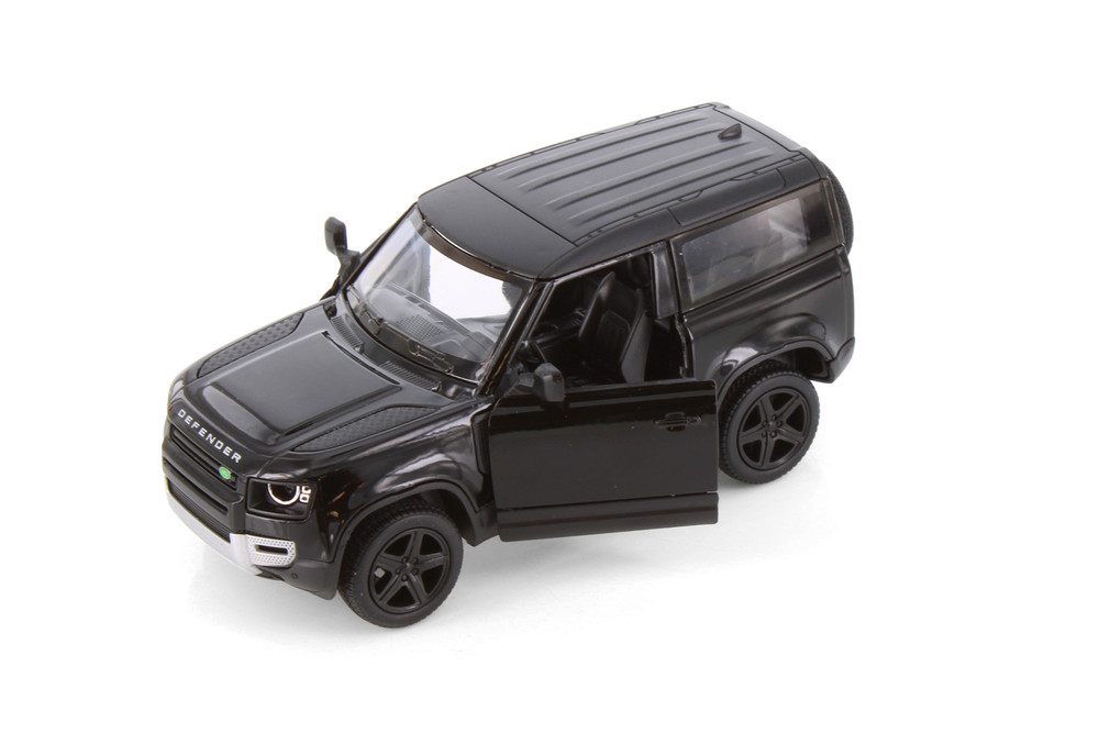 Box of 12 Land Rover Defender 90, Black - Kinsmart 5428DK - 1/36 Scale Diecast Model Toy Cars
