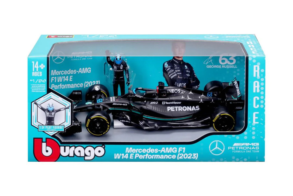 F1ミニカー メルセデス　ハミルトン　2023年 Amazon | ブラーゴ 1/43 2023 メルセデス ベンツ AMG F1 ルイス