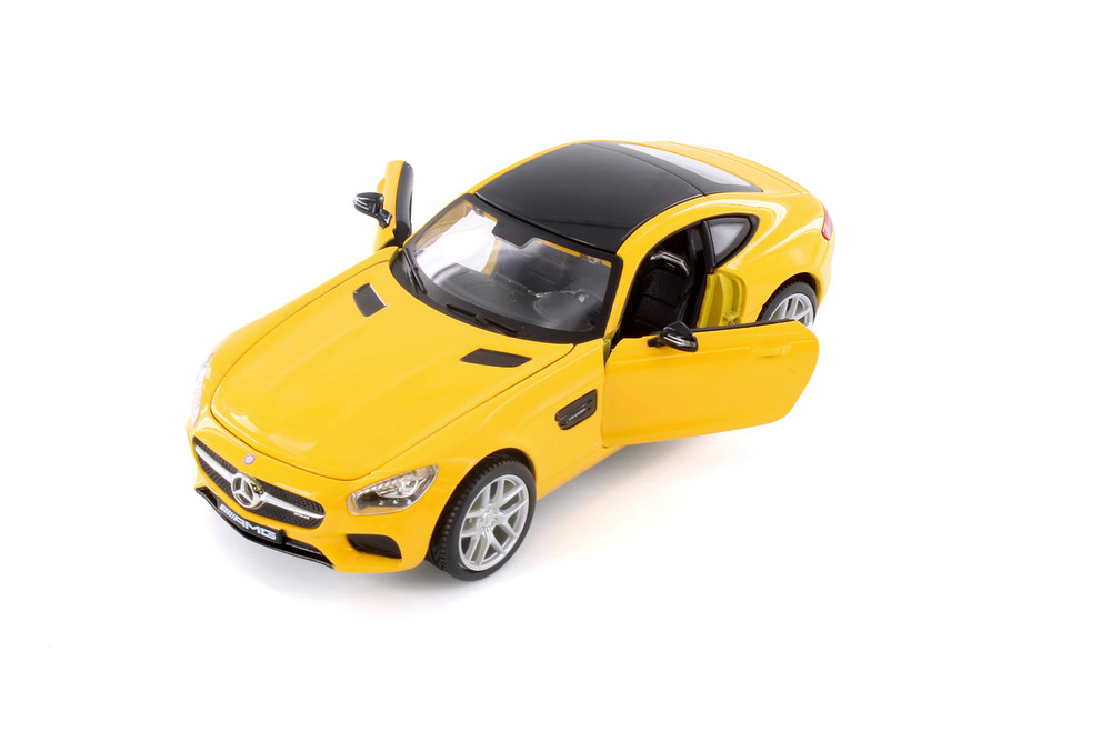 Mercedes-Benz AMG GT Hard Top Sports Car, Yellow - Showcasts 37134 - 1/24 Scale Diecast Model Toy Car
