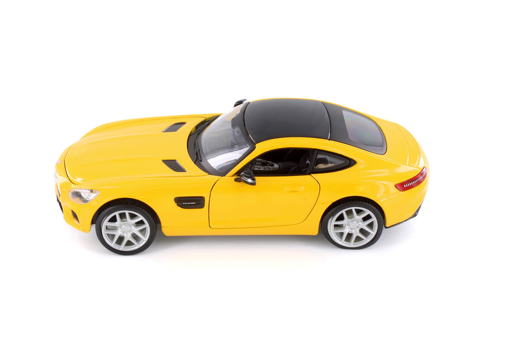 Mercedes-Benz AMG GT Hard Top Sports Car, Yellow - Showcasts 37134 - 1/24 Scale Diecast Model Toy Car