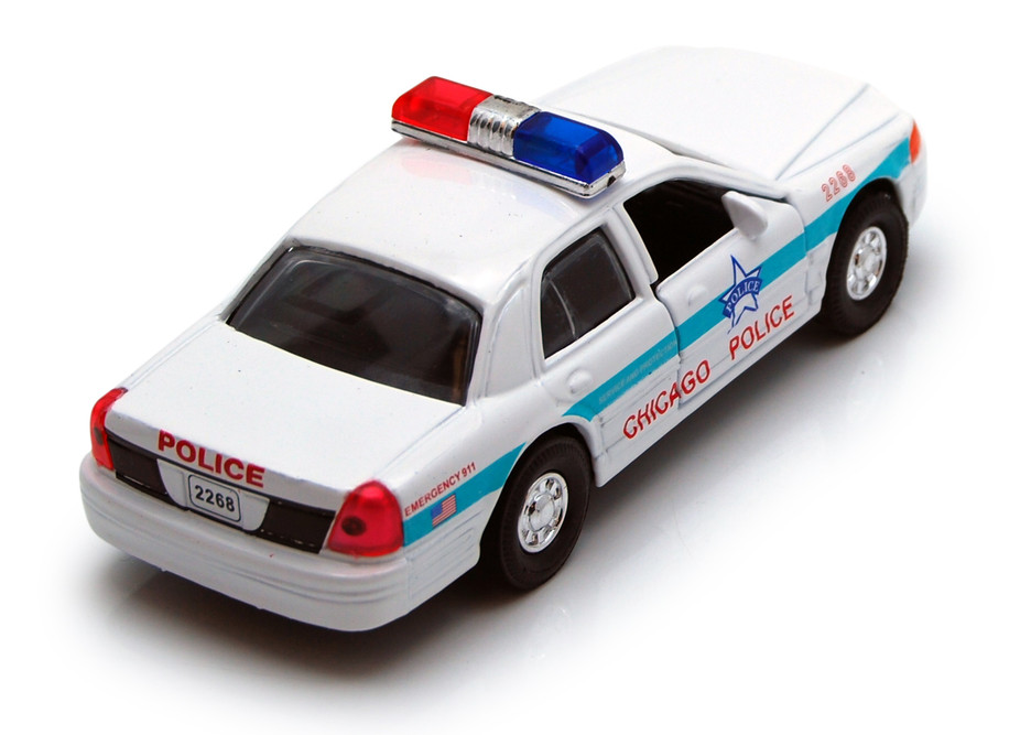 Chicago Police Car, White - Showcasts 9985CG - 5 Inch Scale Diecast Model Replica