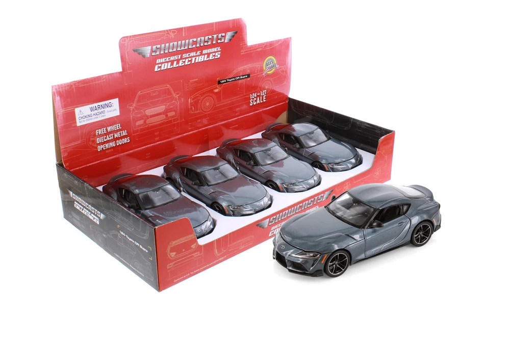 2022 Toyota GR Supra Sports Car, Gray - Showcasts 37917 - 1/24 Scale Diecast Model Toy Car