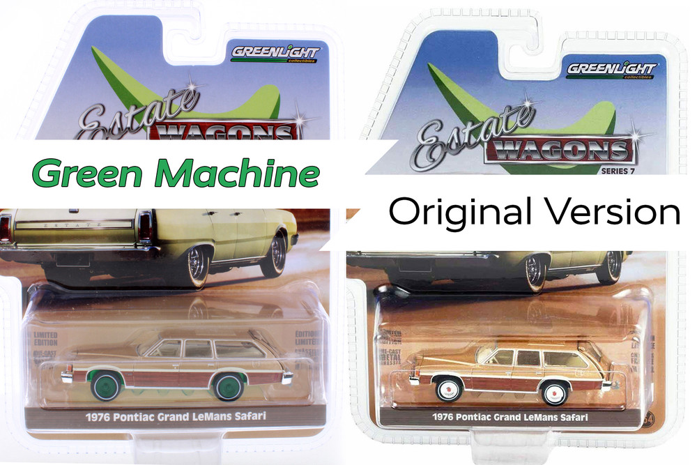 GREEN MACHINE 1976 Pontiac Grand LeMans Safari, Gold Metallic -  36040E/48 - 1/64 scale Diecast Model Toy Car