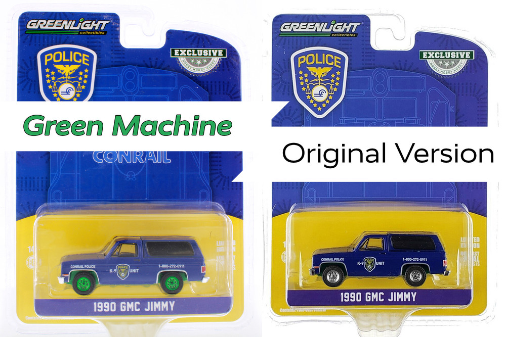 GREEN MACHINE 1990 GMC Jimmy - Conrail Police K-9 Unit, Dark Blue