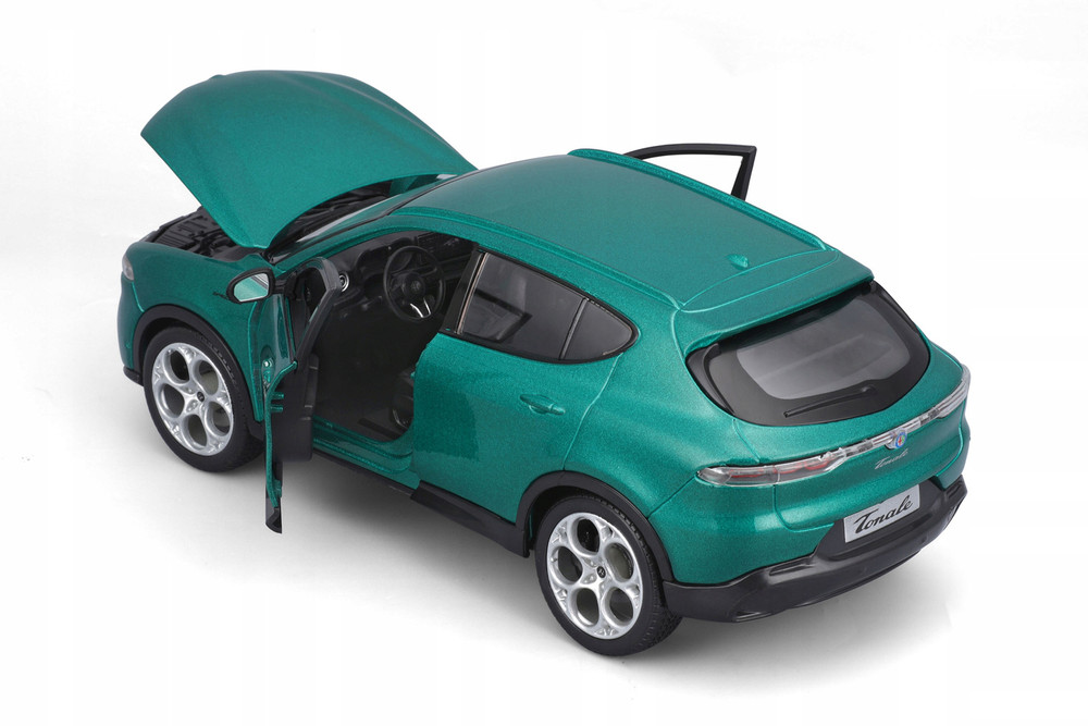 2023 Alfa Romeo Tonale SUV, Green - Bburago 21109GN - 1/24 Scale Diecast Model Toy Car