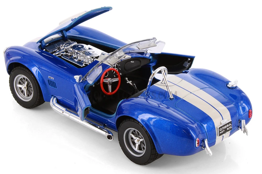 Box of 4 Shelby Cobra 427 SC Convertible, ASSTD - Showcasts® 24002/4D - 1/24 Scale Diecast Model Toy Cars