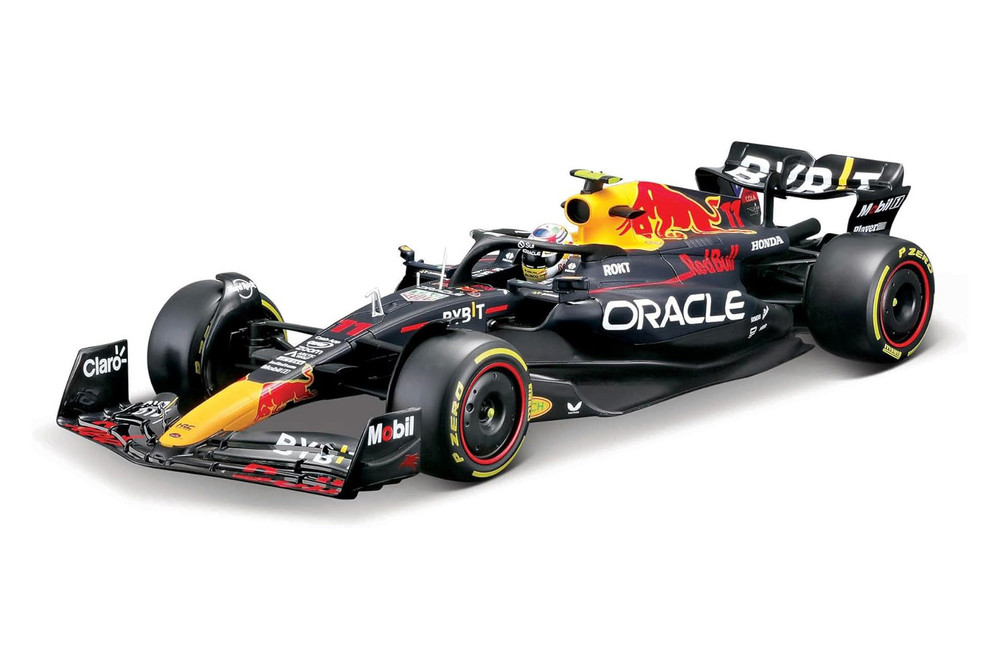 2023 Oracle Red Bull Racing RB19 w/Driver, #11 Sergio Perez - Bburago 18-28030/11 - 1/24 Scale Diecast Model Toy Car