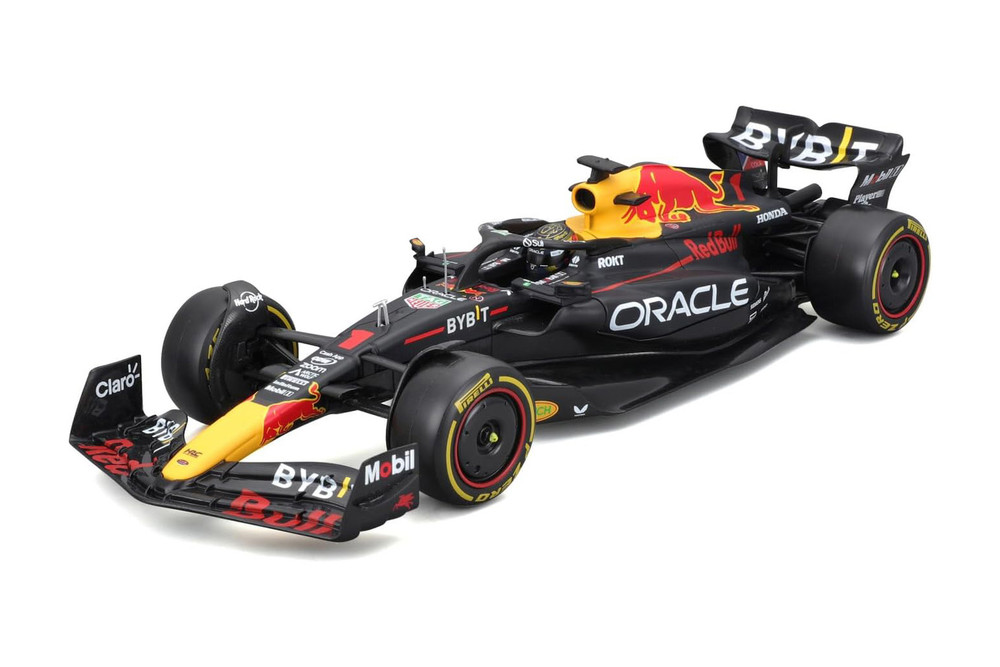 2023 Oracle Red Bull Racing RB19 w/Driver, #1 Max Verstappen - Bburago 18-28030/1 - 1/24 Scale Diecast Model Toy Car