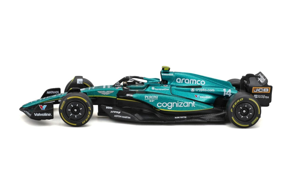 2023 Aston Martin AMR23 Team 2-Pack, Green - Bburago 18-38203 - 1/43 Scale Diecast Model Toy Car