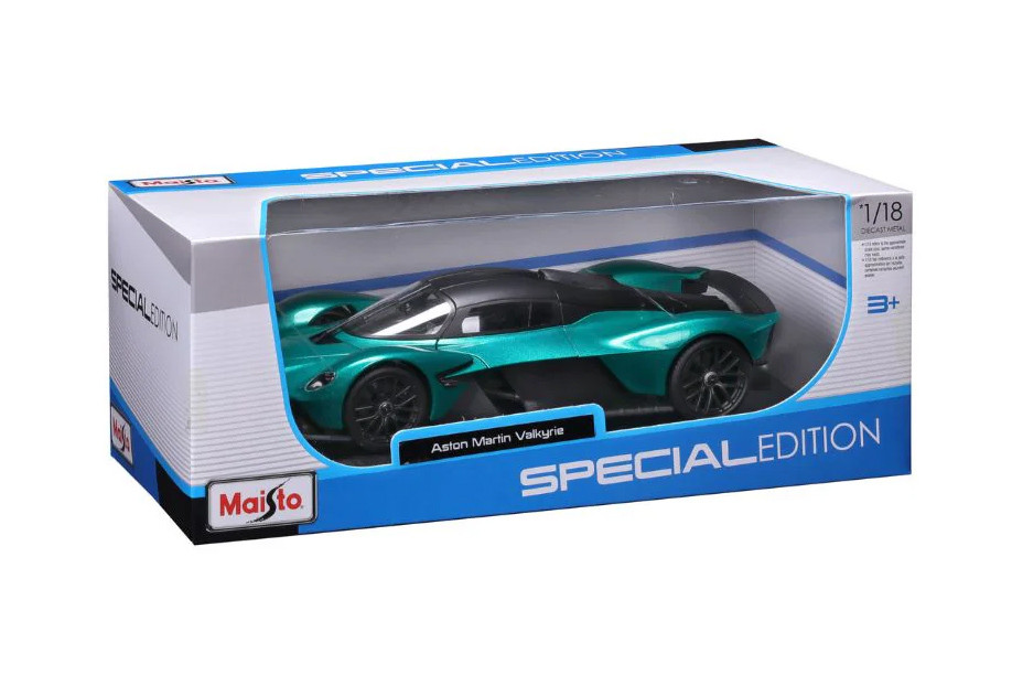 2022 Aston Martin Valkyrie, Green - Maisto 31465GN - 1/18 Scale Diecast Model Toy Car