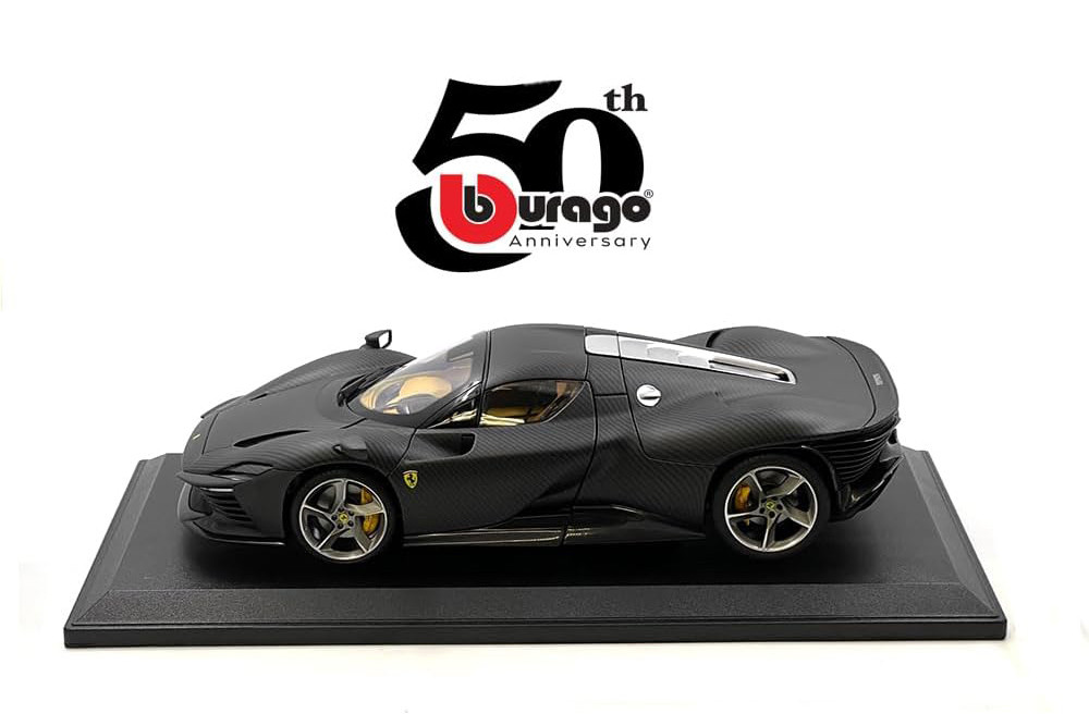 Ferrari Daytona SP3, Carbon Fiber Black - Bburago 18-16921 - 1/18