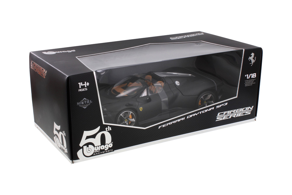 Ferrari Daytona SP3, Carbon Fiber Black - Bburago 18-16921 - 1/18