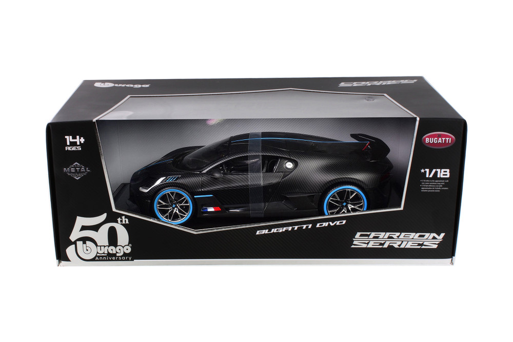 Bugatti Divo, Carbon Fiber Black - Bburago 18-11101 - 1/18 Scale