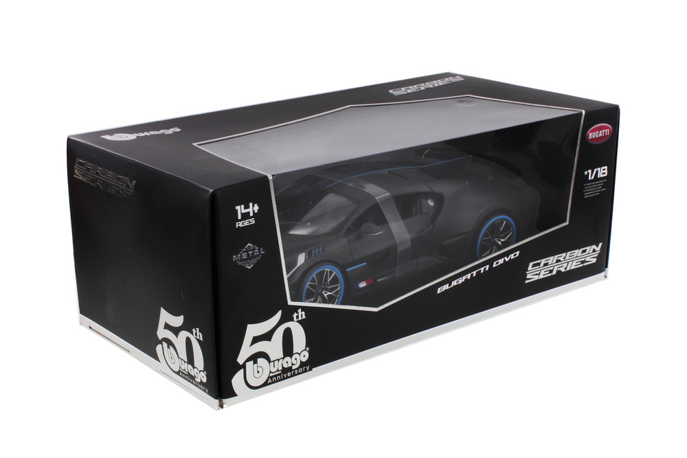 Bugatti Divo, Carbon Fiber Black - Bburago 18-11101 - 1/18 Scale