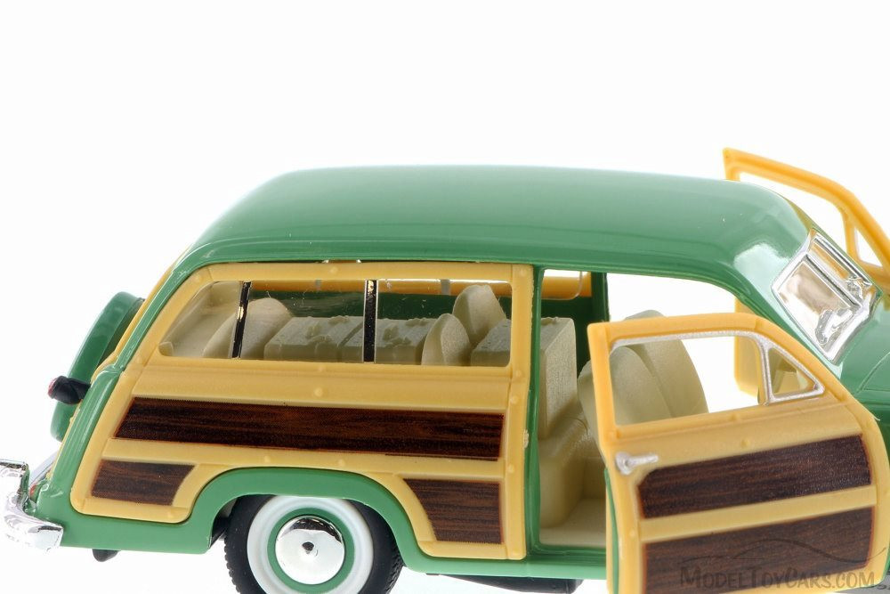 1949 Ford Woody Wagon, Light Green - Kinsmart 5402D - 1/40 Scale Diecast Model Toy Car