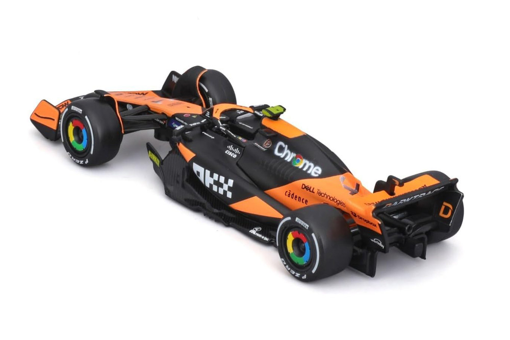 2024 McLaren MCL38 Sidekick, #4 Lando Norris - Bburago 01933-MCL - 1/43 Scale Diecast Model Toy Car
