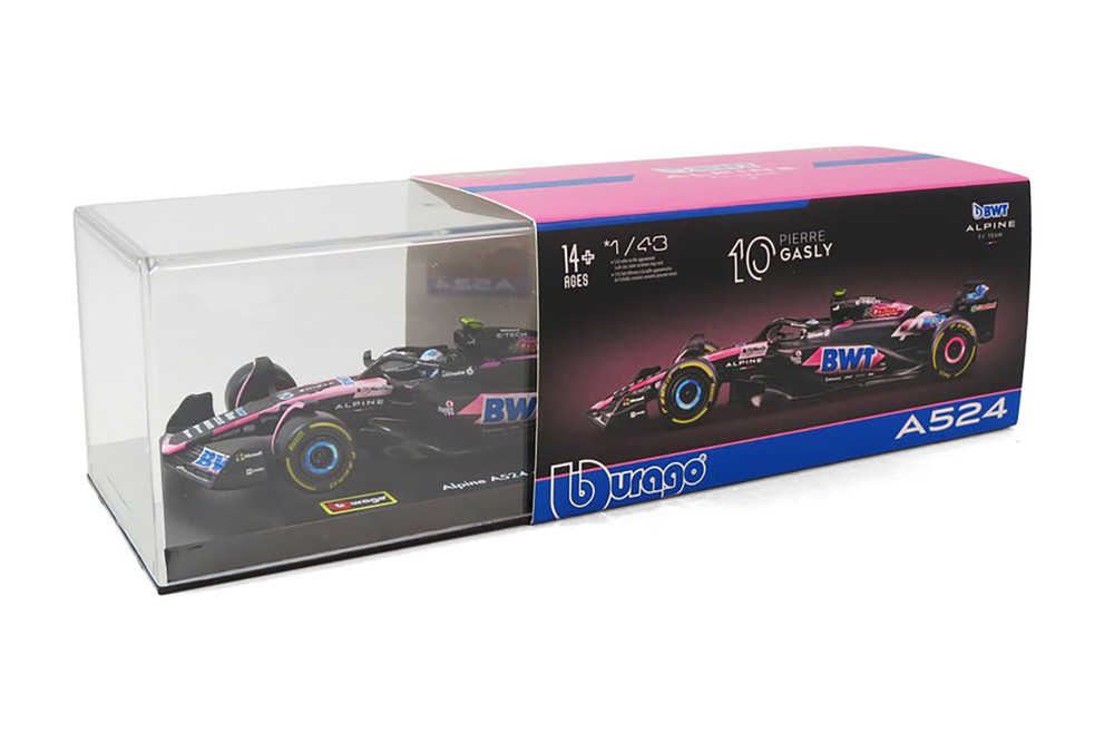 BWT Alpine A524 Race Car, #10 Pierre Gasly - Bburago 18-38220 - 1/43 Scale Diecast Model Toy Car