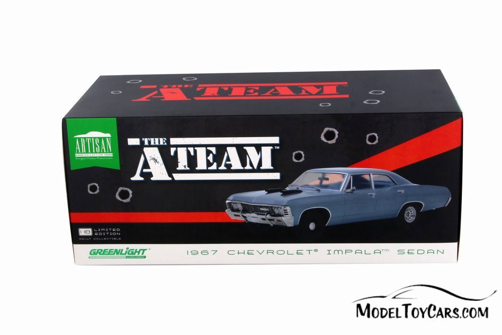 1967 Chevy Impala Sedan Hard Top, The A-Team - Greenlight 19047 - 1/18 scale Diecast Model Toy Car