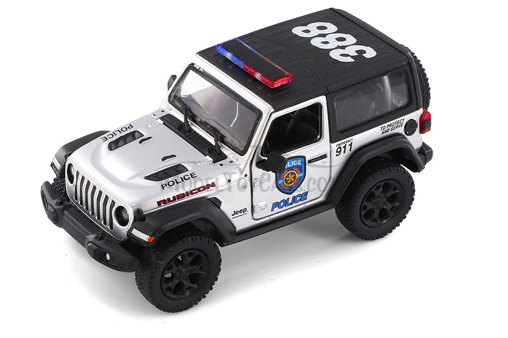 Police Car & Firefighter Jeep and Dodge 4-Pack - Kinsmart - 1/34 Scale Diecast Model Toy Car