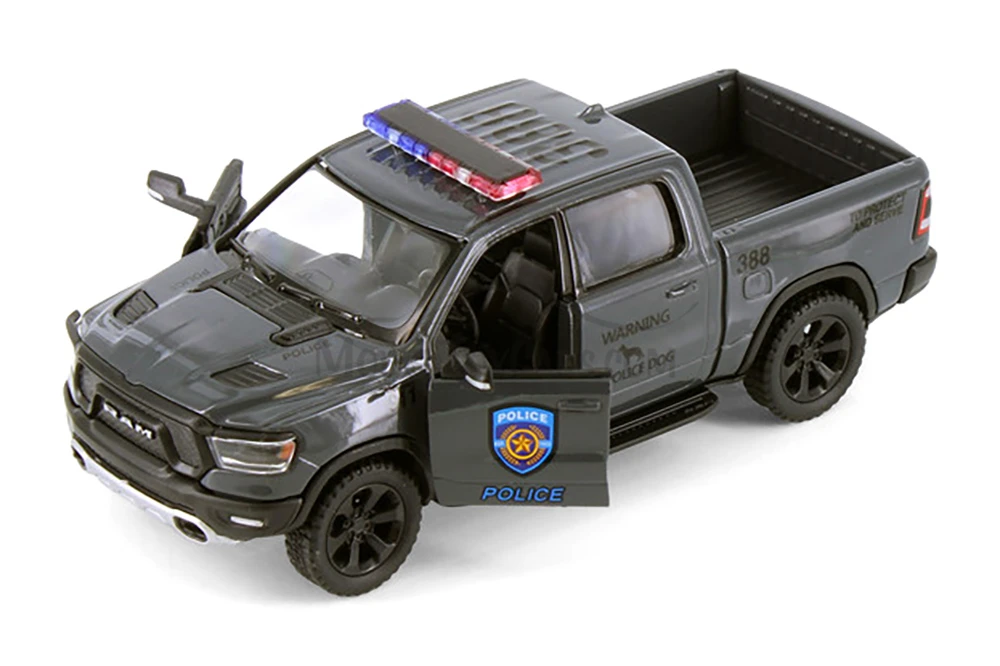 Police Car & Firefighter Jeep and Dodge 4-Pack - Kinsmart - 1/34 Scale Diecast Model Toy Car