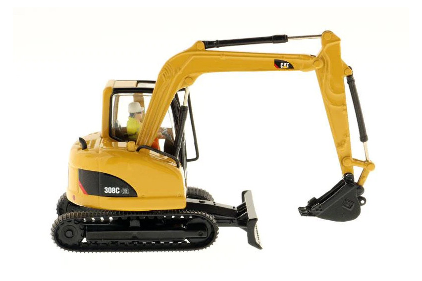 Caterpillar 308C CR Mini Hydraulic Excavator w/Operator, Yellow