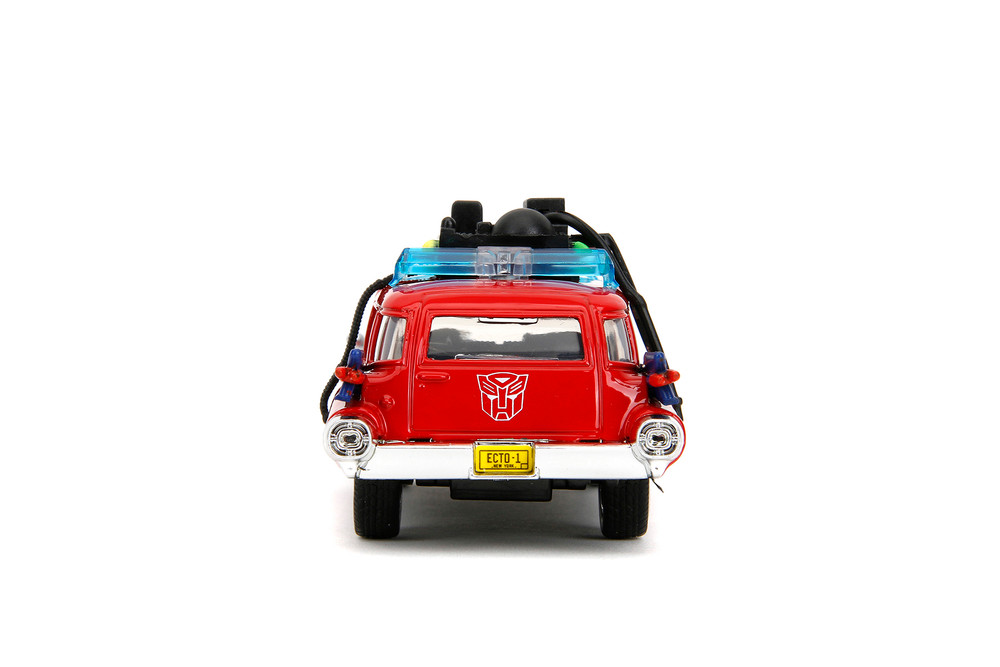 Ecto-1 1959 Cadillac Ambulance Transformers Mash-Up, Ghostbuster - Jada Toys 35863 - 1/32 Scale Diecast Model Toy Car