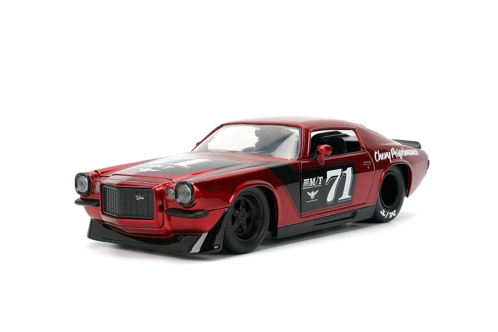 1971 Chevy Camaro #71, Red/Black - Jada Toys 35487 - 1/24 Scale