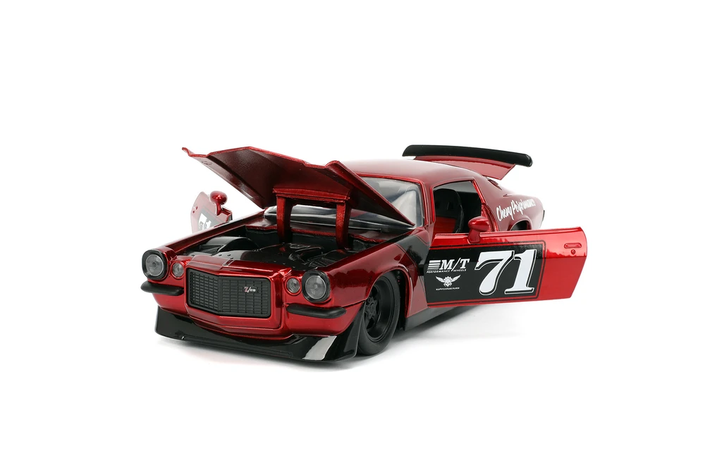 1971 Chevy Camaro #71, Red/Black - Jada Toys 35487 - 1/24 Scale Diecast Model Toy Car