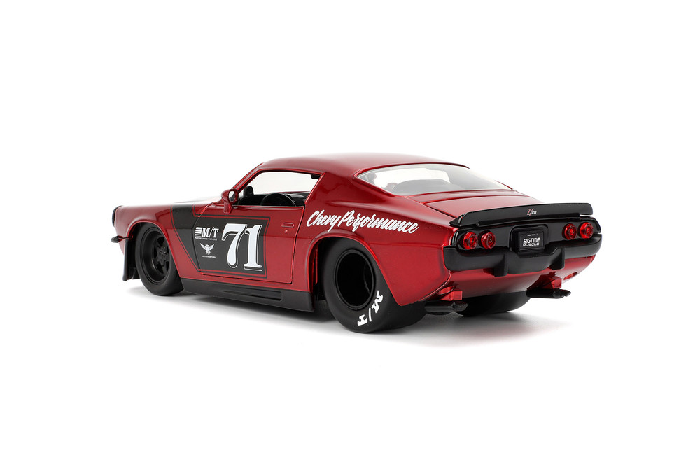 1971 Chevy Camaro #71, Red/Black - Jada Toys 35487 - 1/24 Scale Diecast Model Toy Car