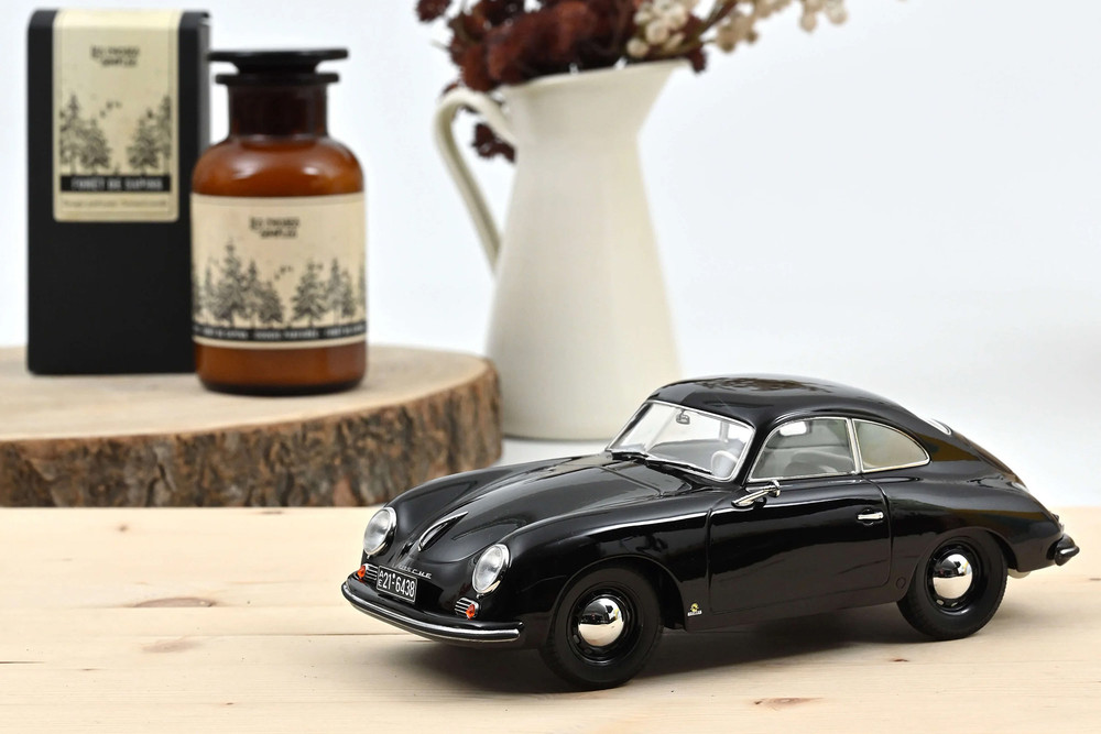 1954 Porsche 356 Coupe, Black - Norev 187451 - 1/18 Scale Diecast Model Toy Car