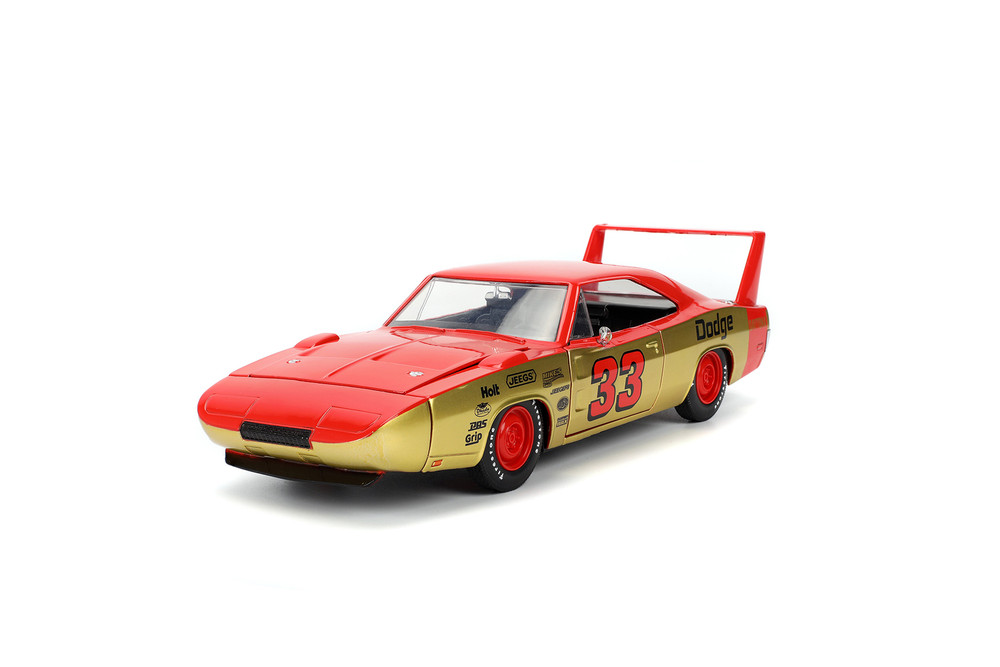 1969 Dodge Charger Daytona #33, Red/Gold - Jada Toys 36297 - 1/24
