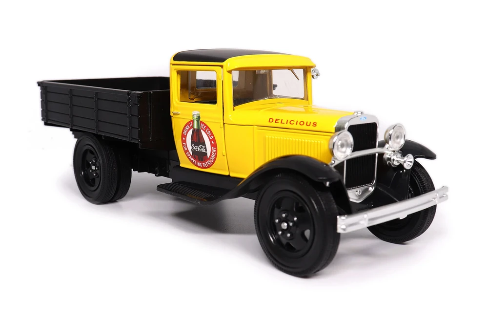 Coca-Cola 1931 Ford Pickup Model AA, Yellow - Motor City Classics 424023 - 1/24 Scale Diecast Model Toy Car