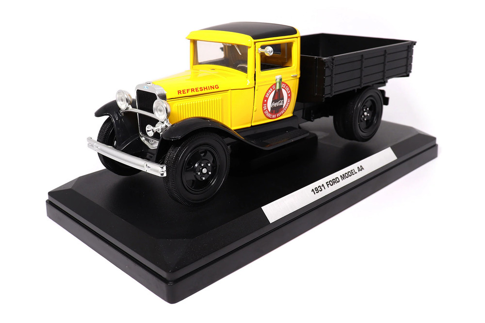 Coca-Cola 1931 Ford Pickup Model AA, Yellow - Motor City Classics 424023 - 1/24 Scale Diecast Model Toy Car
