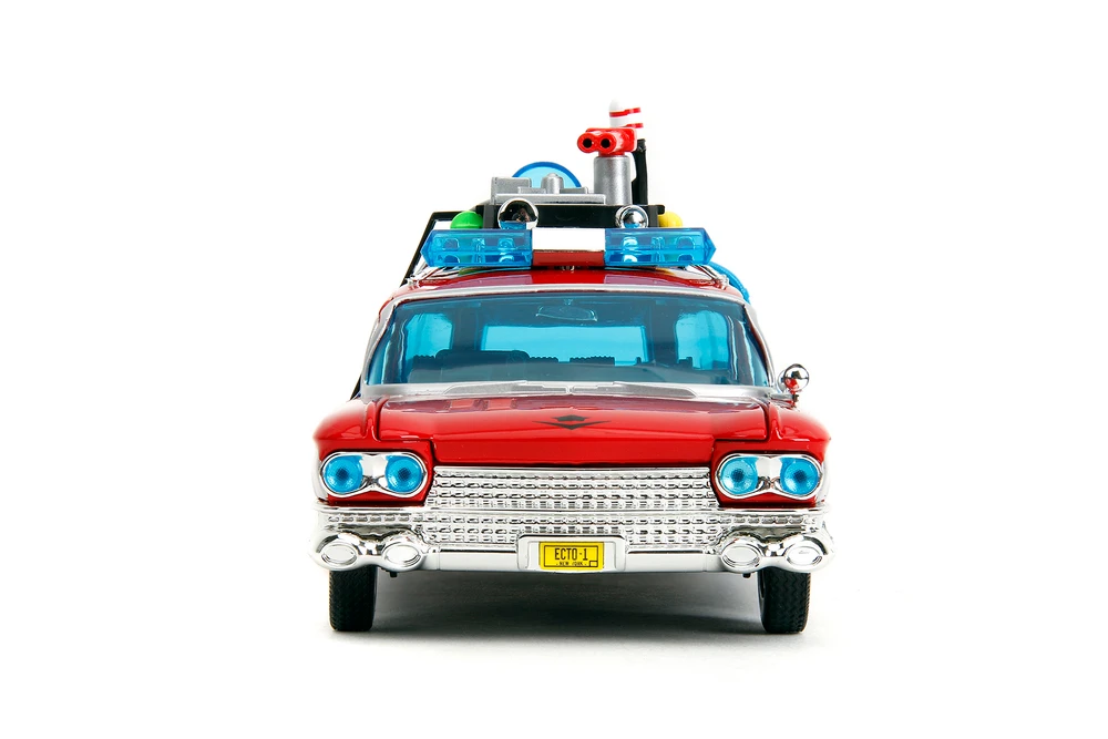Ecto-1 1959 Cadillac Ambulance Transformers Mash-Up, Ghostbuster - Jada Toys 35466 - 1/24 Scale Diecast Model Toy Car