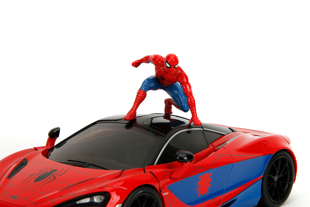 ミニカー 1:24 MARVEL SPIDER-MAN &amp; McLaren 720S Amazon.com: Marvel Spider-Man 1:24 McLaren 720S Die-Cast Car