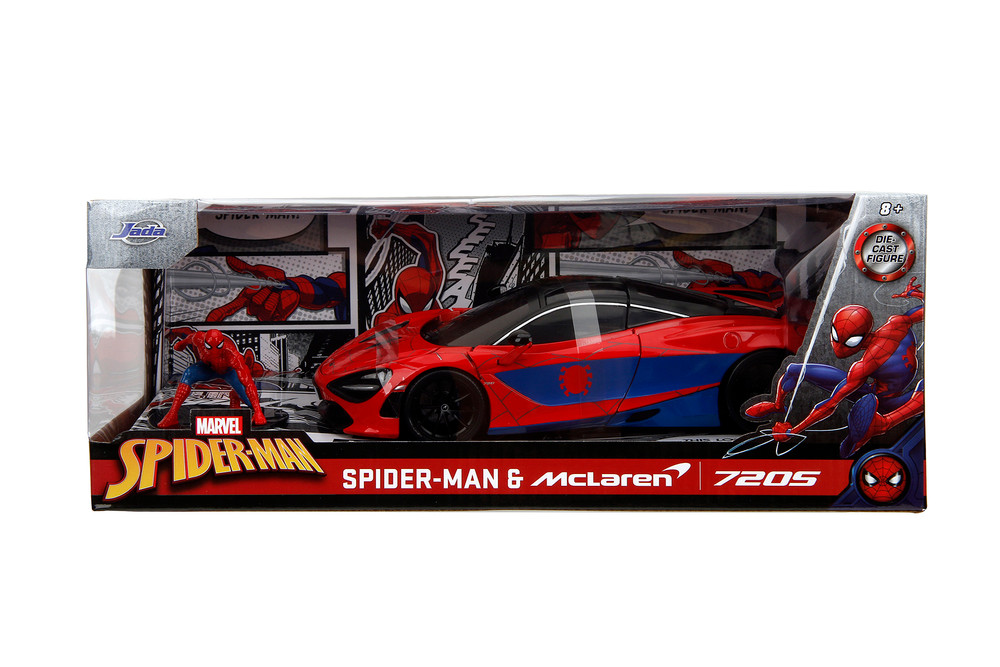McLaren 720S w/Spider-Man Diecast Figure, 