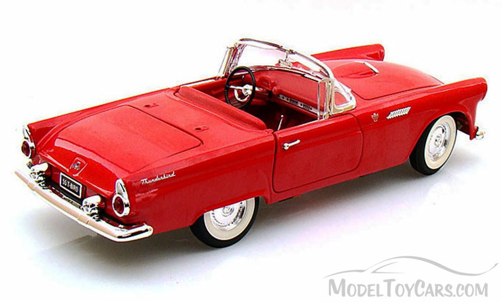 1955 Ford Thunderbird Convertible, Red - Yatming 92068 - 1/18
