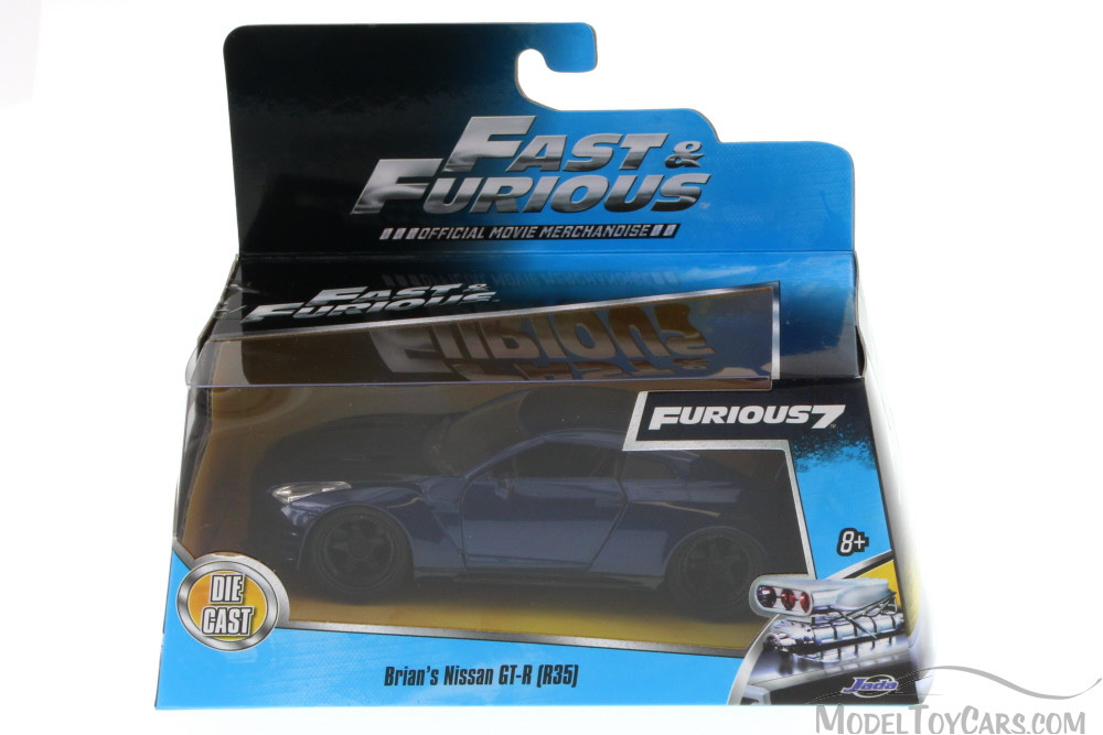 Fast & Furious 2009 Brian's Nissan GT-R Hard Top, Blue - JADA 97037 - 1/32 Scale Diecast Model Toy Car