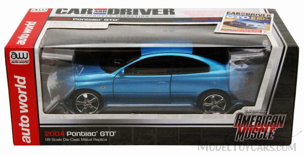 2004 Pontiac GTO, Bermude Blue - Auto World ERTL AMM1025 - 1/18