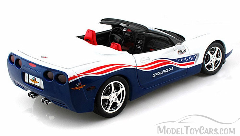 2004 Chevy Corvette Indy 500 Pace Car, White - Auto World AW204 - 1/18 scale Diecast Model Toy Car
