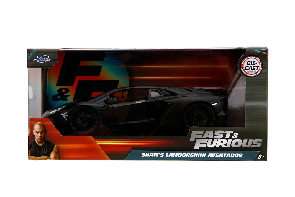 Shaw's Lamborghini Aventador, Furious 7 - Jada Toys 36152 - 1/24 Scale Diecast Model Toy Car