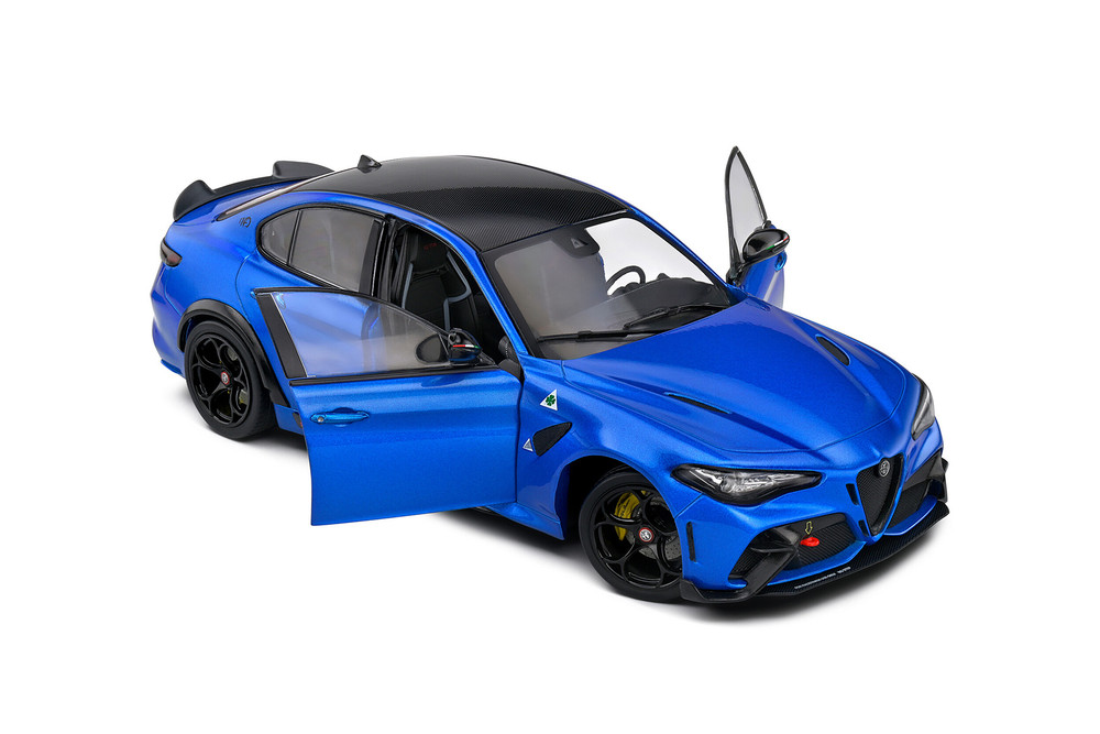 2022 Alfa Romeo Giulia GTA, Blue - Solido S1806906 - 1/18 Scale Diecast Model Toy Car