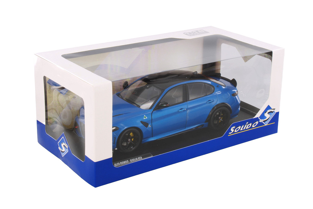 2022 Alfa Romeo Giulia GTA, Blue - Solido S1806906 - 1/18 Scale