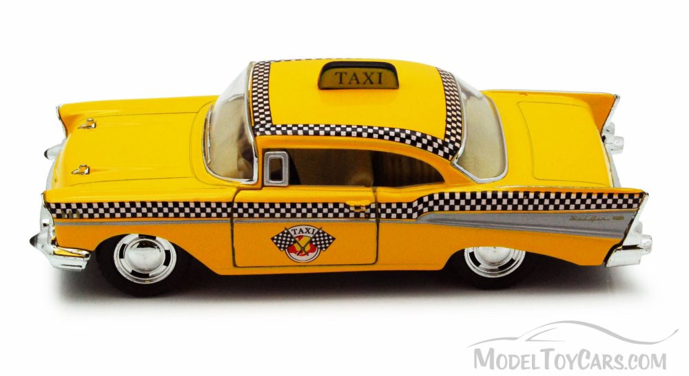 NYC Taxi Cab Sedan/Bel Air 2-Pack, Yellow -  - 1/37 Scale Diecast Model Toy Car